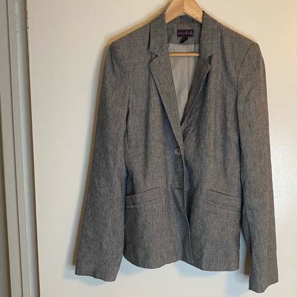 Linen Mix Suit Jacket - Picture 2 of 5